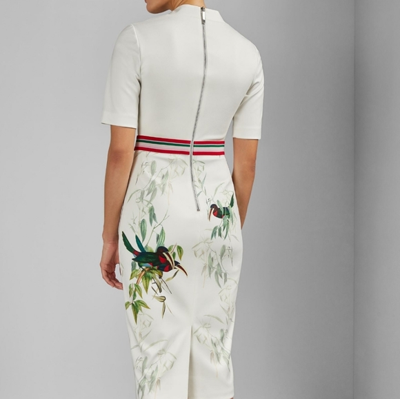 🍒NWT🍒TED BAKER MOLILO BIRD SHEATH DRESS - Picture 5 of 15